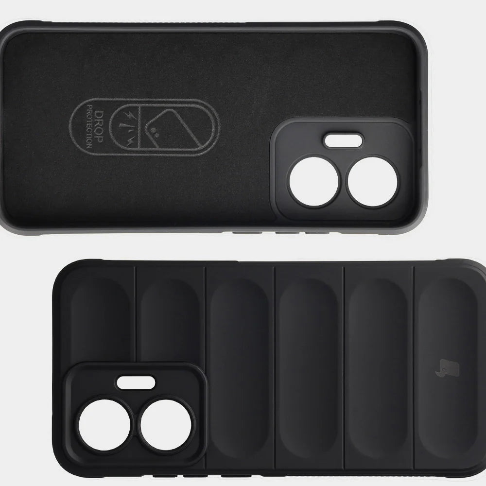 Robuste Handyhülle für Xiaomi POCO F7, Bizon Case Tur, Schwarz