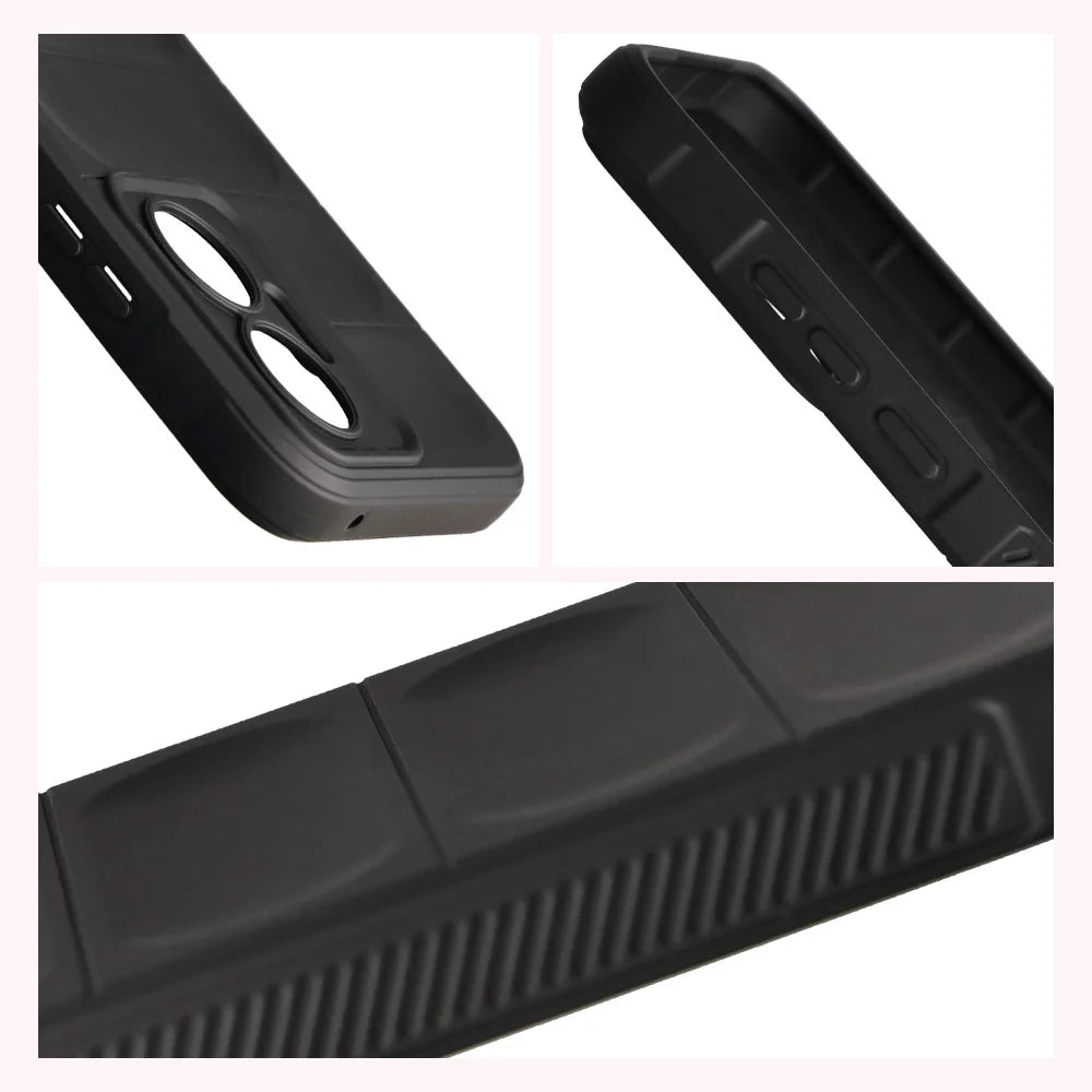 Robuste Handyhülle für Xiaomi POCO F7, Bizon Case Tur, Schwarz