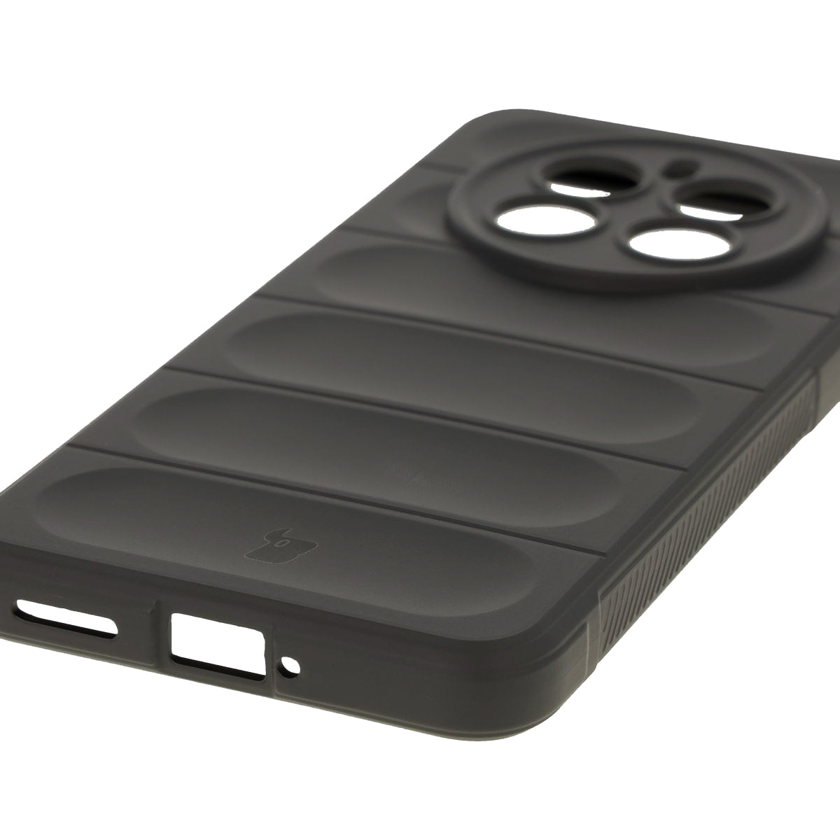 Robuste Handyhülle für Realme 12+, Bizon Case Tur, Schwarz