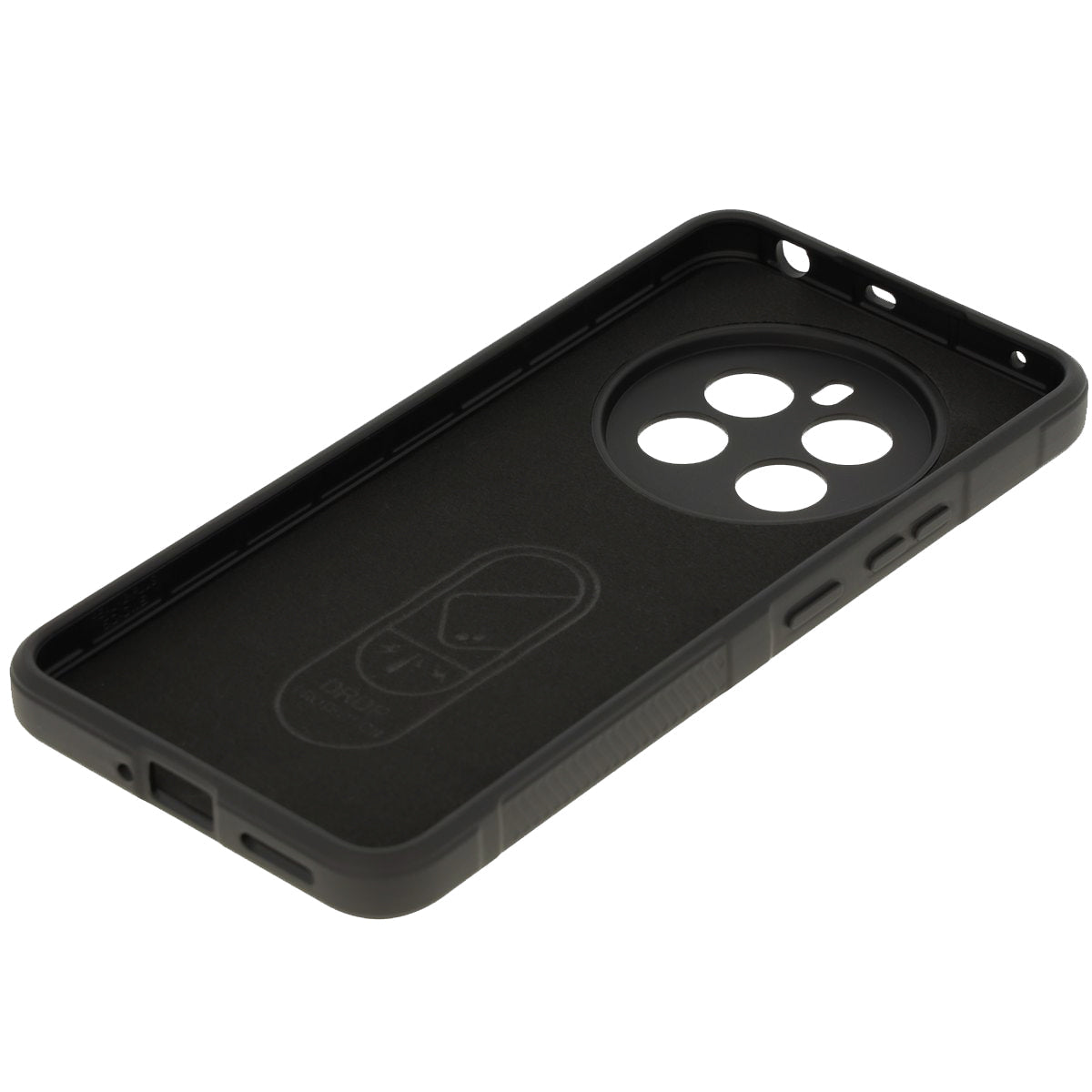 Robuste Handyhülle für Realme 12+, Bizon Case Tur, Schwarz