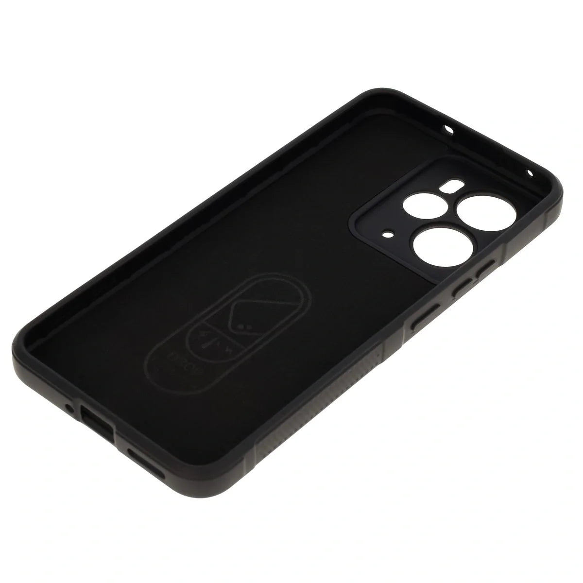 Robuste Handyhülle für Realme 14 5G, Bizon Case Tur, Schwarz