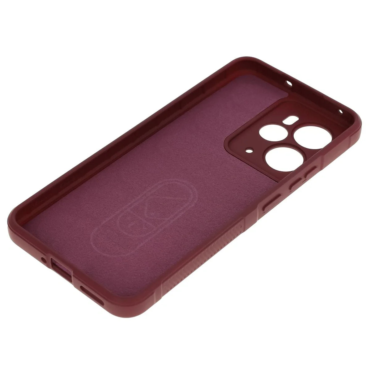 Robuste Handyhülle für Realme 14 5G, Bizon Case Tur, Burgunderrot