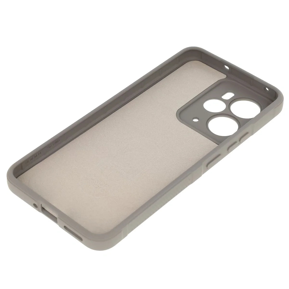 Robuste Handyhülle für Realme 14 5G, Bizon Case Tur, Hellgrau