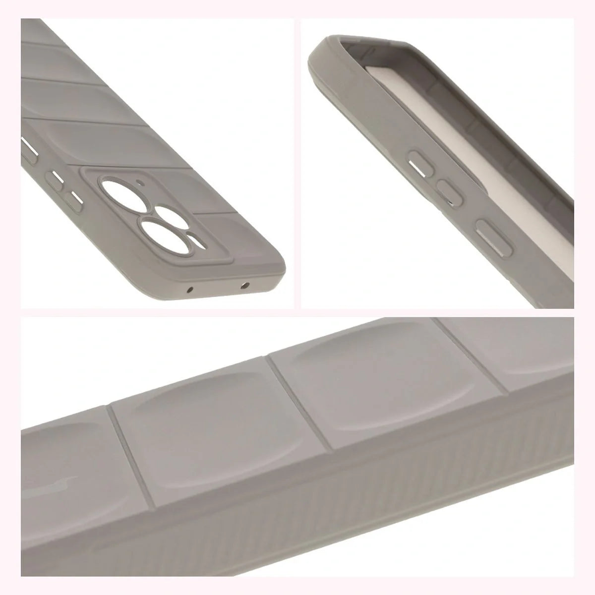 Robuste Handyhülle für Realme 14 5G, Bizon Case Tur, Hellgrau