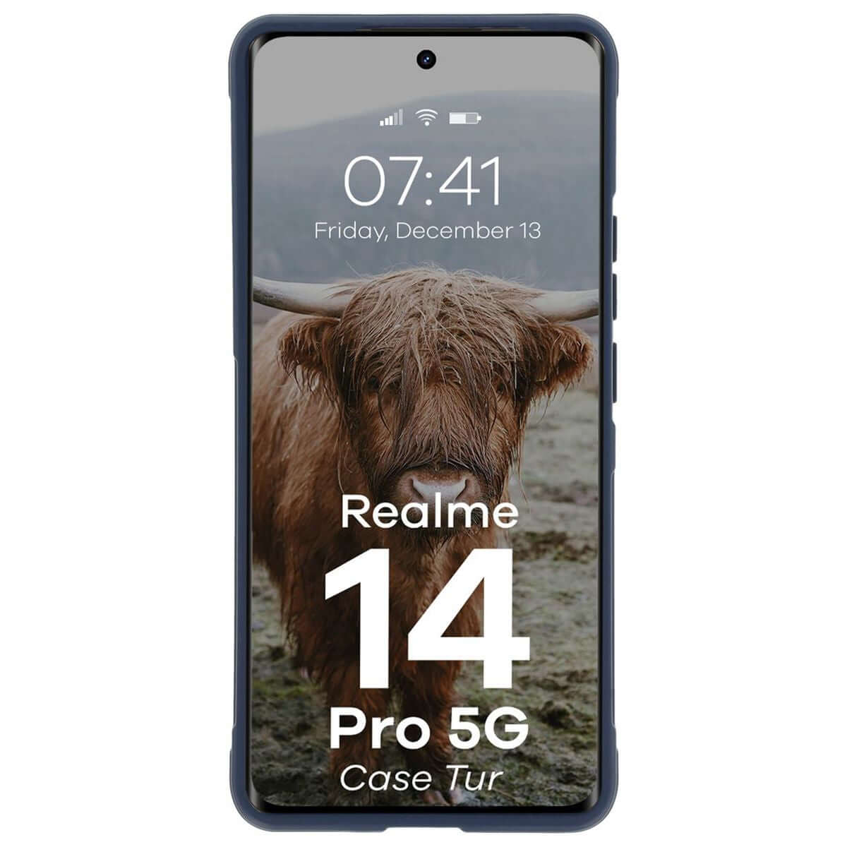 Robuste Handyhülle für Realme 14 Pro 5G, Bizon Case Tur, Dunkelblau