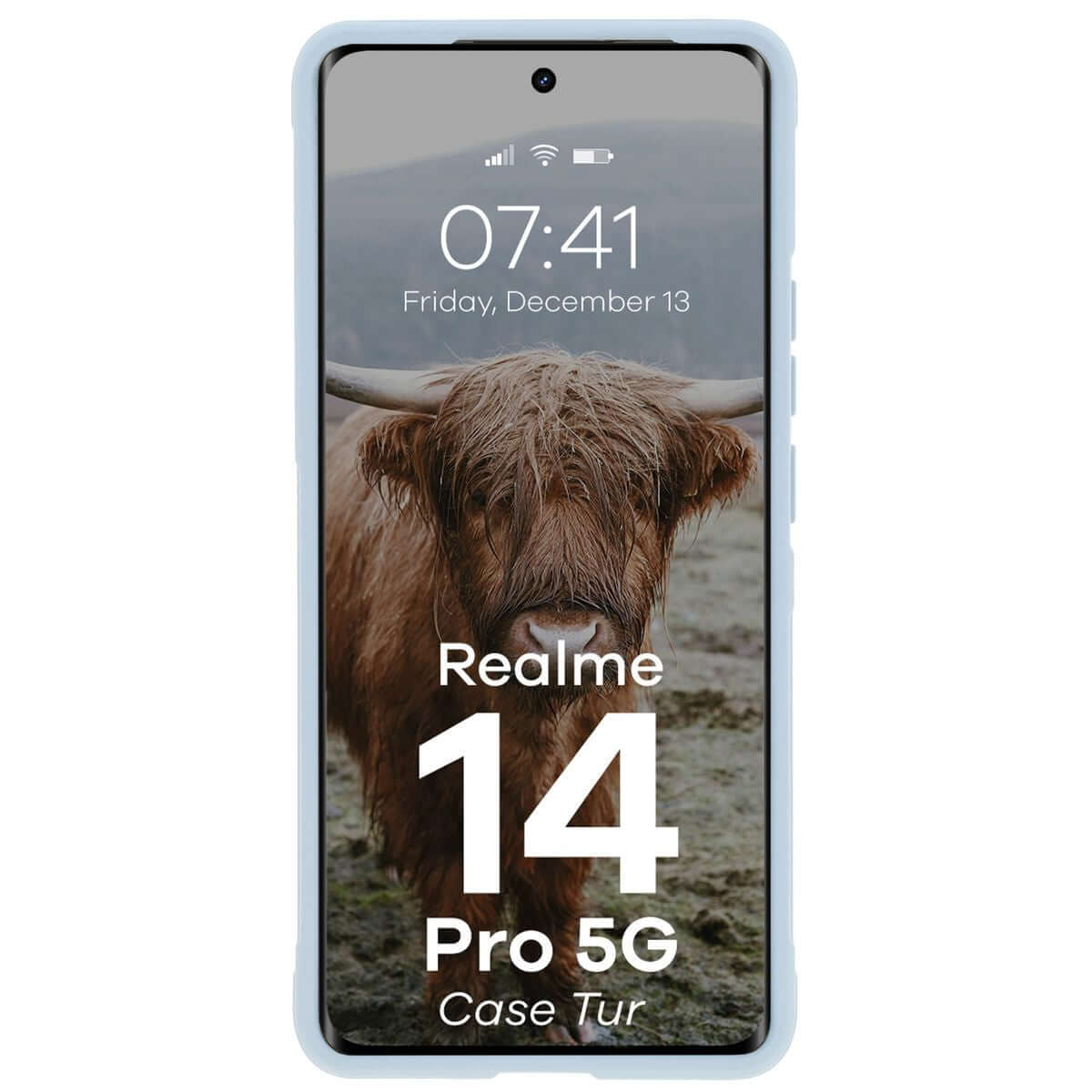 Robuste Handyhülle für Realme 14 Pro 5G, Bizon Case Tur, Hellblau