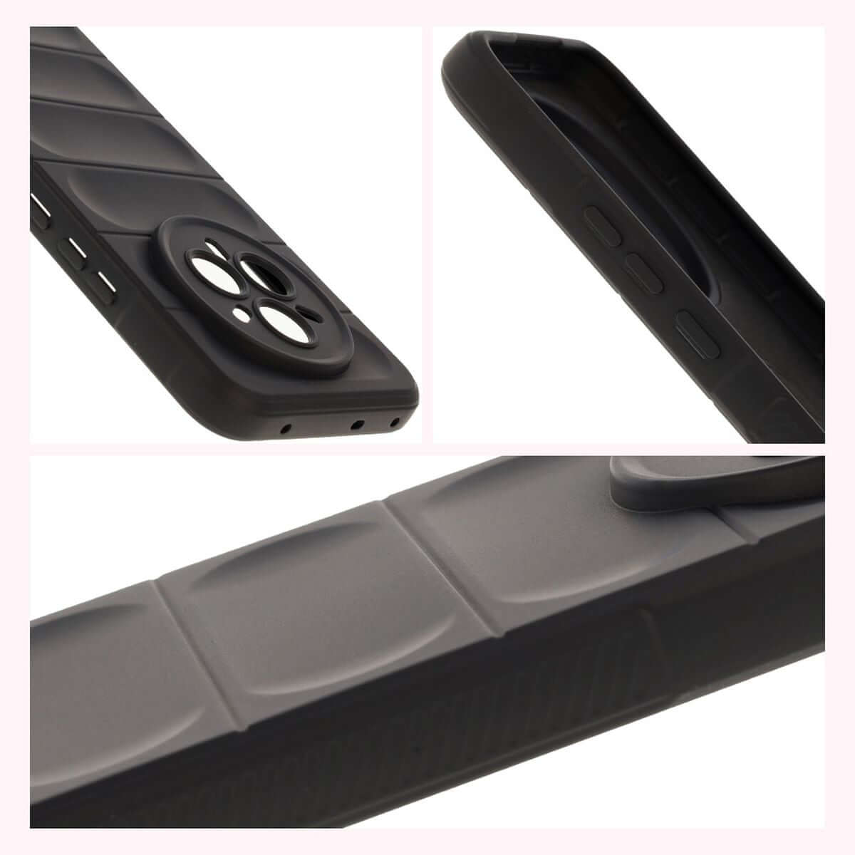 Robuste Handyhülle für Realme 14 Pro Plus 5G, Bizon Case Tur, Schwarz
