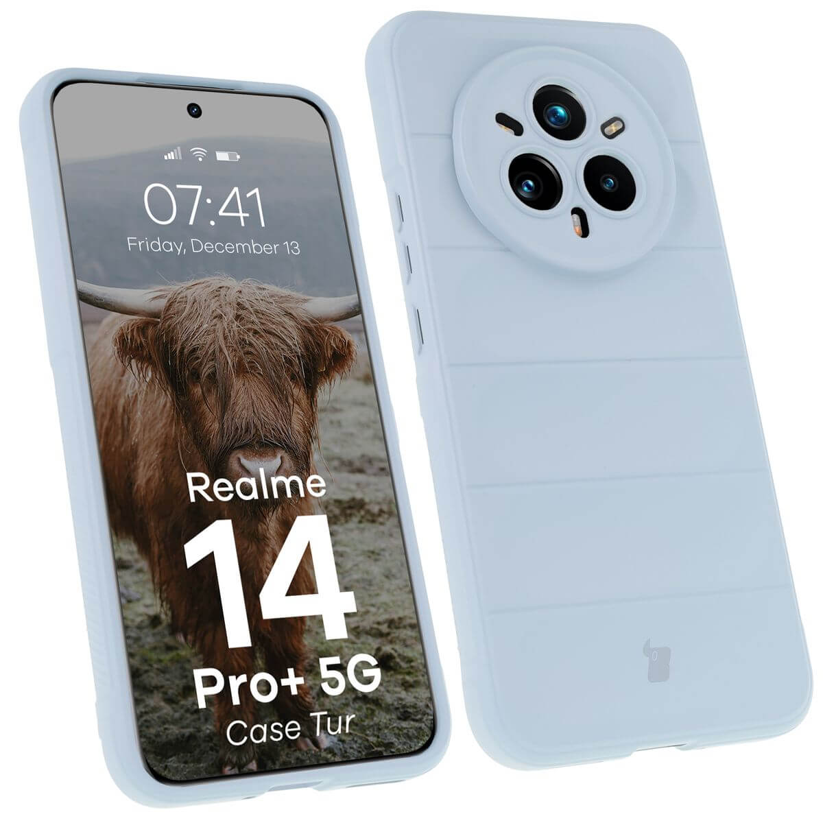 Robuste Handyhülle für Realme 14 Pro Plus 5G, Bizon Case Tur, Hellblau