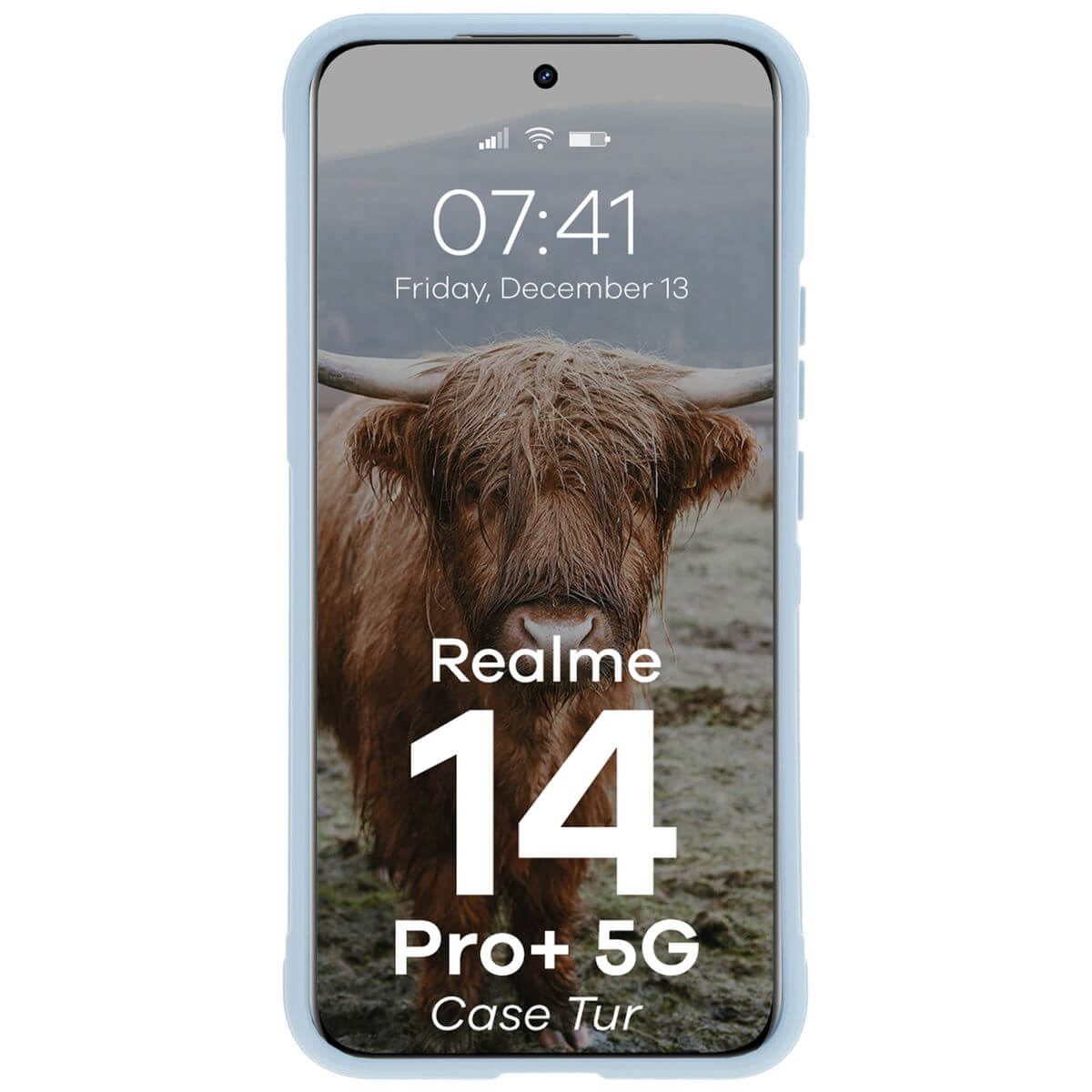 Robuste Handyhülle für Realme 14 Pro Plus 5G, Bizon Case Tur, Hellblau