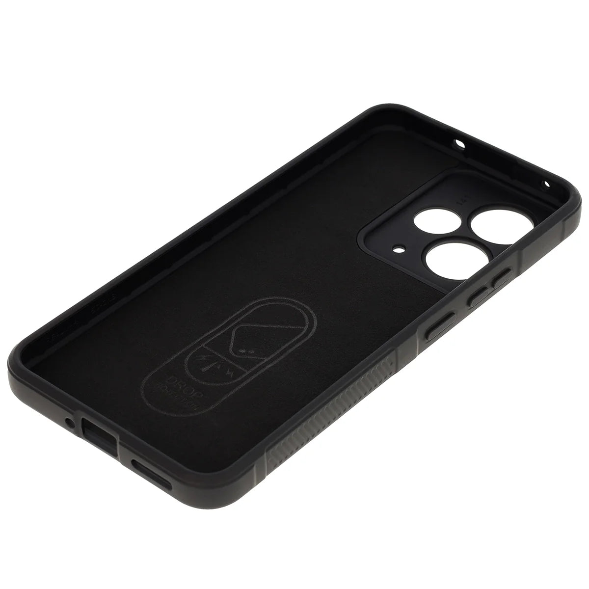 Robuste Handyhülle für Realme 14T 5G, Bizon Case Tur, Schwarz