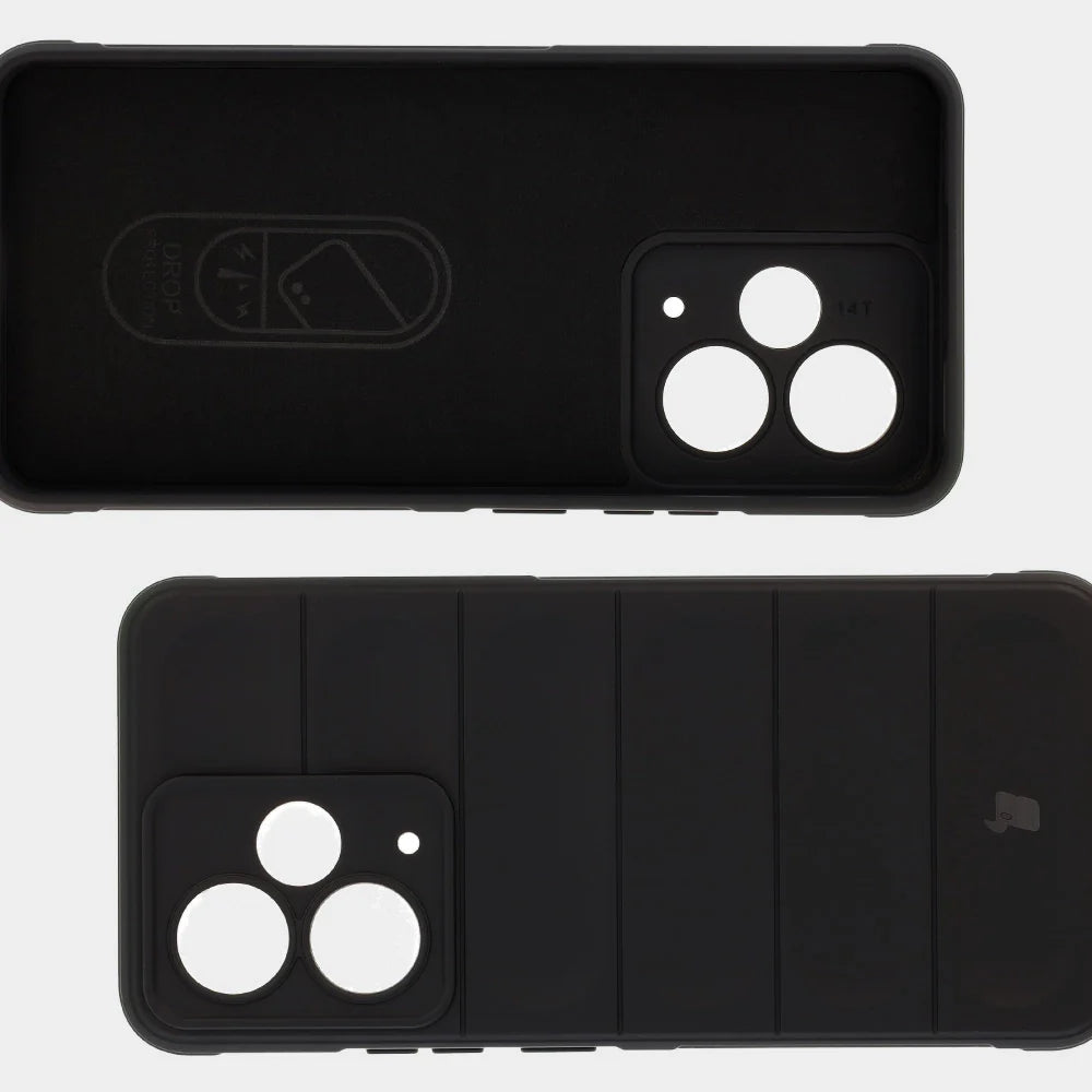 Robuste Handyhülle für Realme 14T 5G, Bizon Case Tur, Schwarz