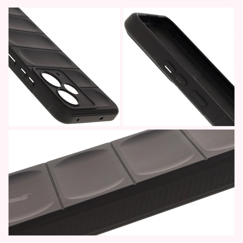 Robuste Handyhülle für Realme 14T 5G, Bizon Case Tur, Schwarz