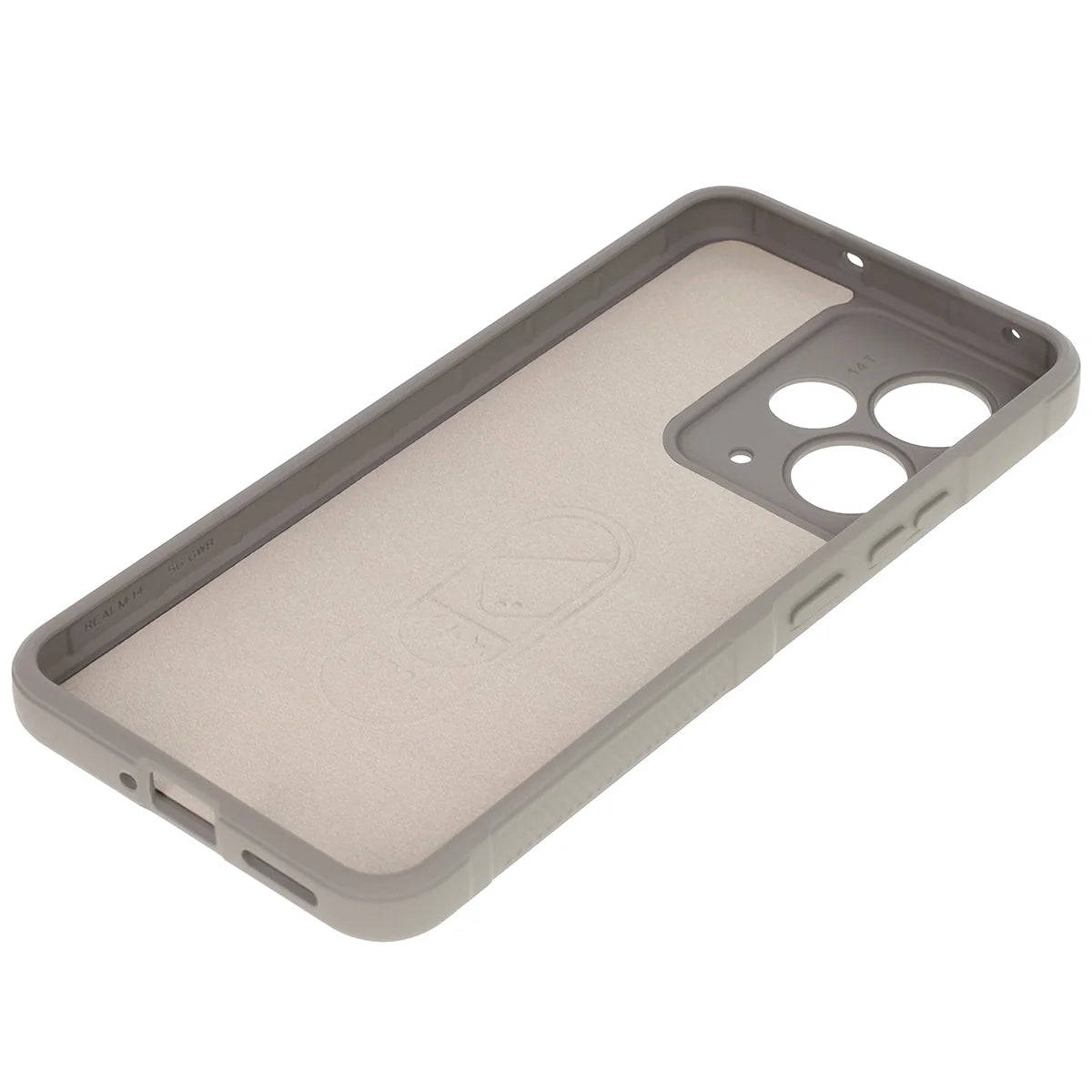 Robuste Handyhülle für Realme 14T 5G, Bizon Case Tur, Hellgrau