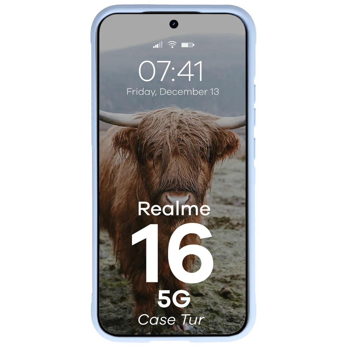 Robuste Handyhülle für Realme 16 5G, Bizon Case Tur, Hellblau