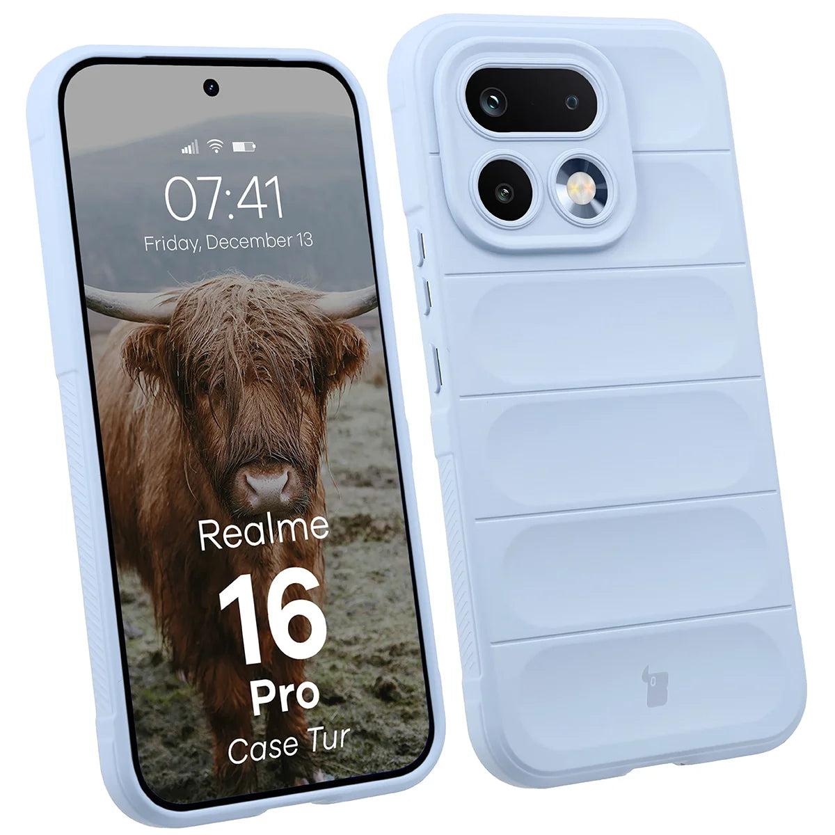 Robuste Handyhülle für Realme 16 Pro 5G, Bizon Case Tur, Hellblau