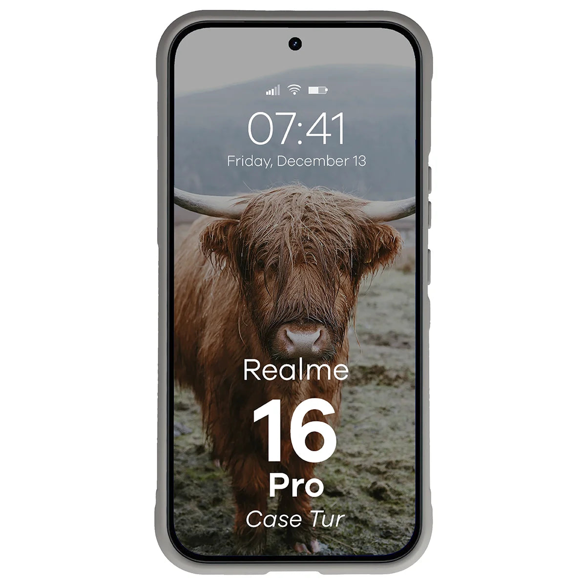 Robuste Handyhülle für Realme 16 Pro 5G, Bizon Case Tur, Hellgrau