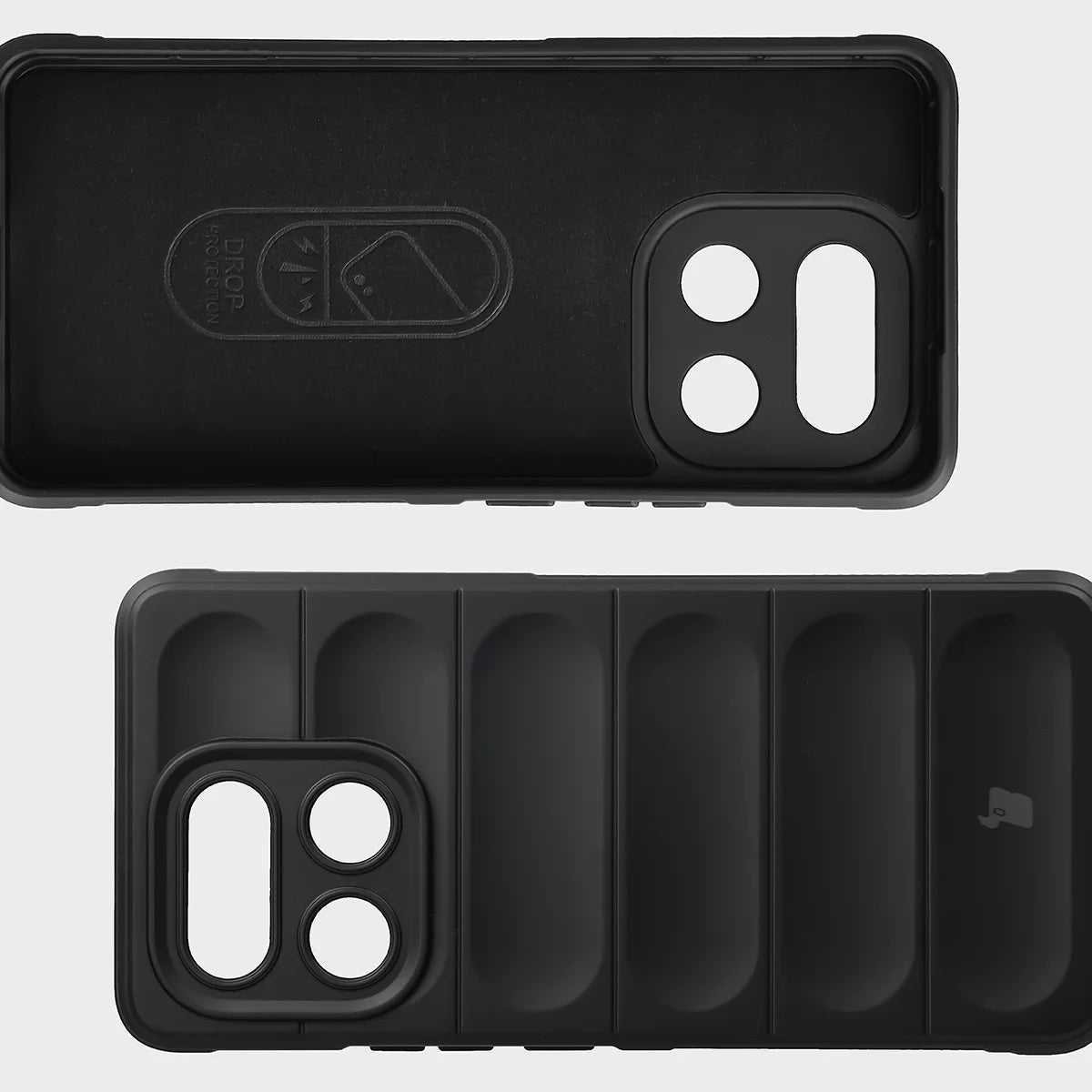 Robuste Handyhülle für Realme 16 Pro Plus 5G, Bizon Case Tur, Schwarz