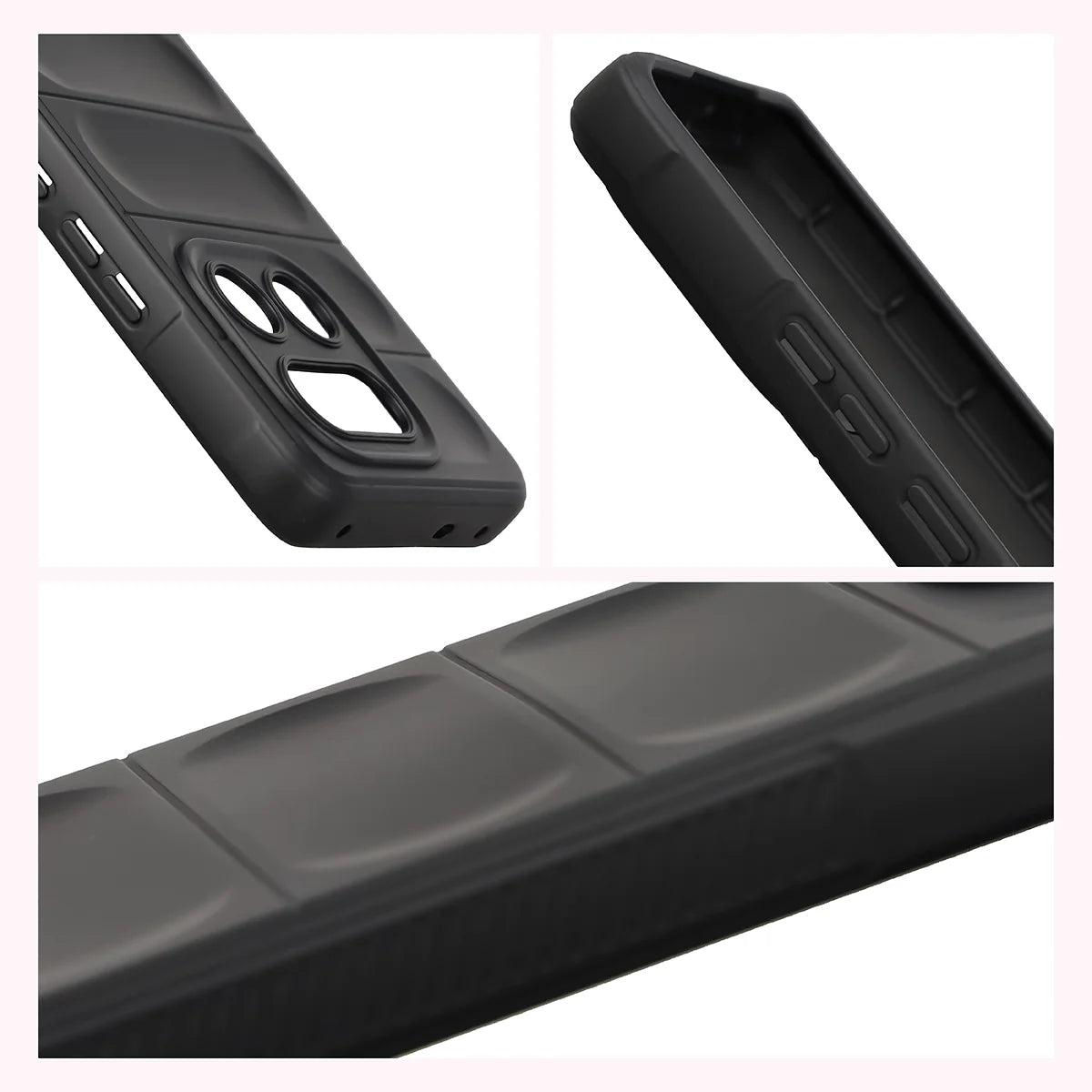 Robuste Handyhülle für Realme 16 Pro Plus 5G, Bizon Case Tur, Schwarz