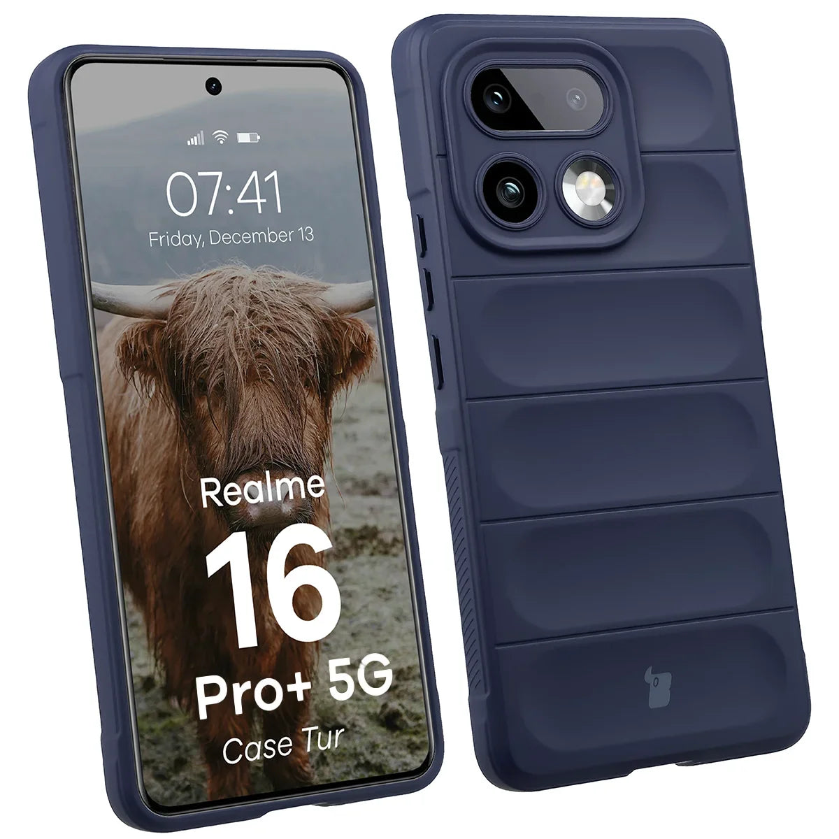Robuste Handyhülle für Realme 16 Pro Plus 5G, Bizon Case Tur, Dunkelblau