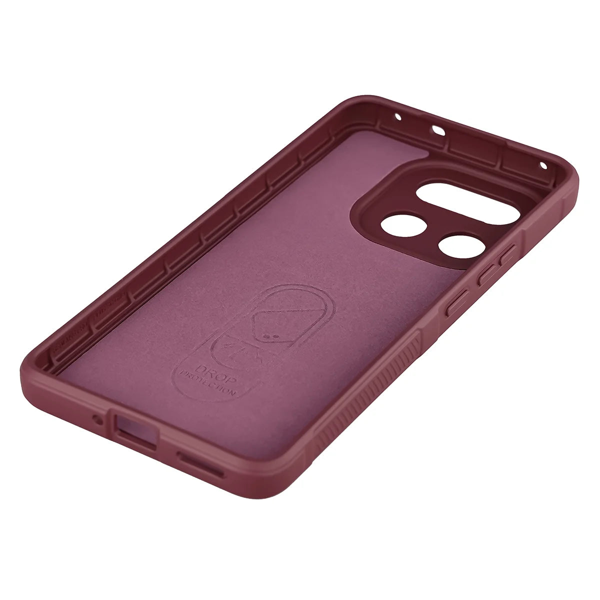 Robuste Handyhülle für Realme 16 Pro Plus 5G, Bizon Case Tur, Burgunderrot