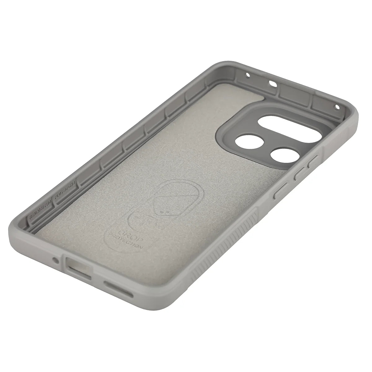 Robuste Handyhülle für Realme 16 Pro Plus 5G, Bizon Case Tur, Hellgrau