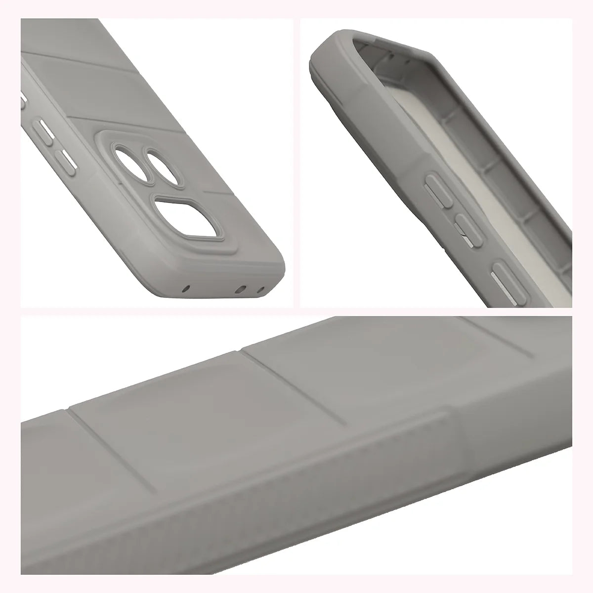 Robuste Handyhülle für Realme 16 Pro Plus 5G, Bizon Case Tur, Hellgrau