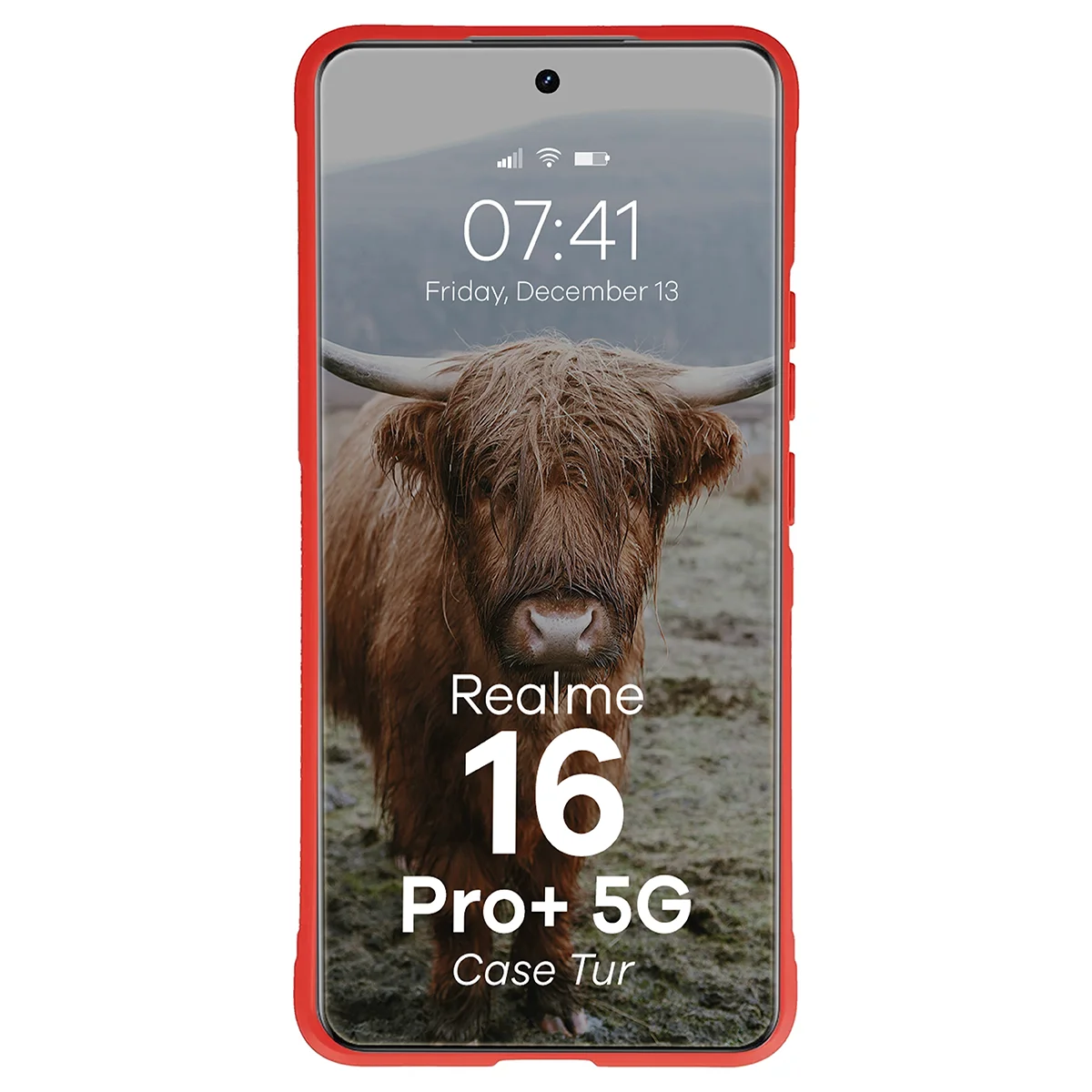 Robuste Handyhülle für Realme 16 Pro Plus 5G, Bizon Case Tur, Rot