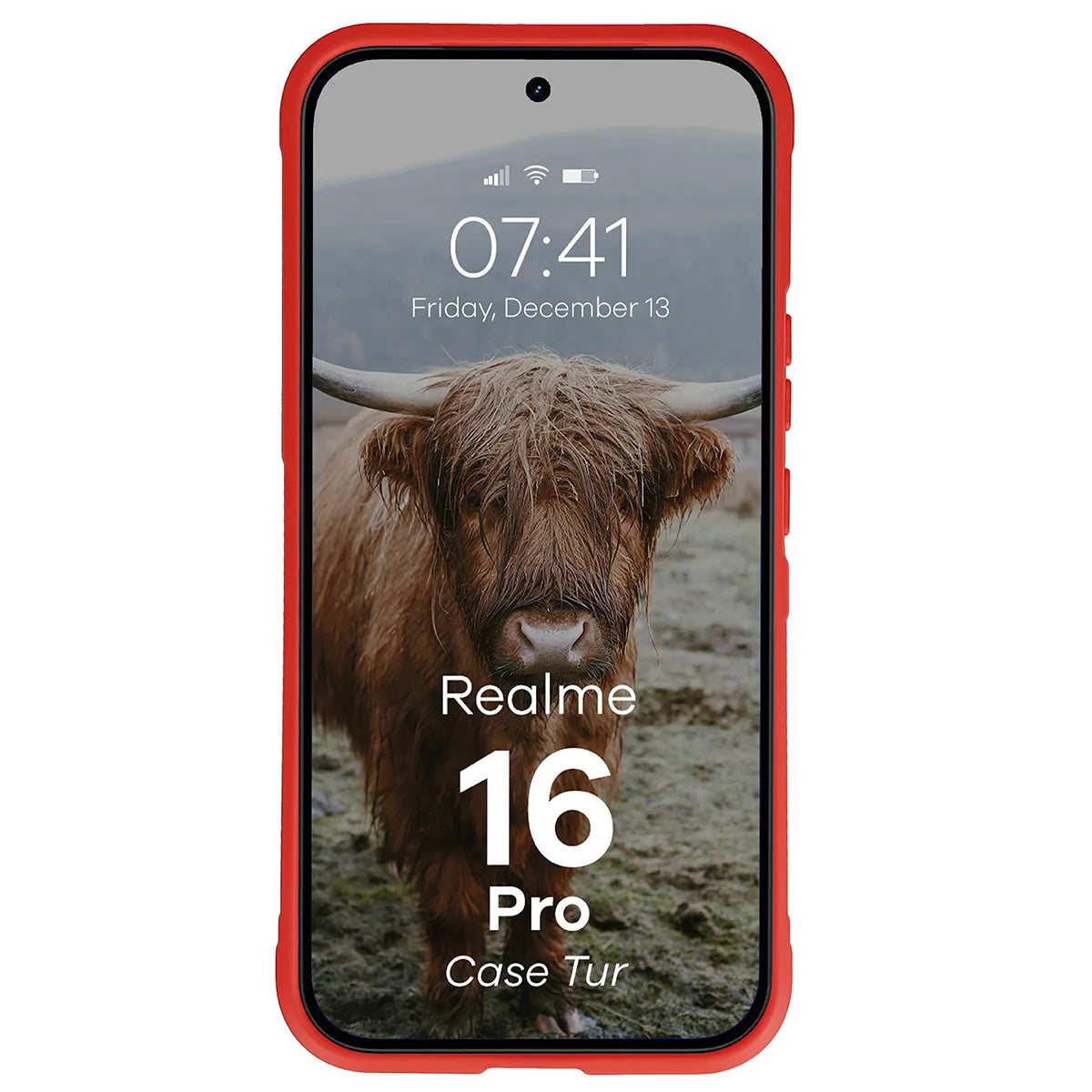 Robuste Handyhülle für Realme 16 Pro 5G, Bizon Case Tur, Rot
