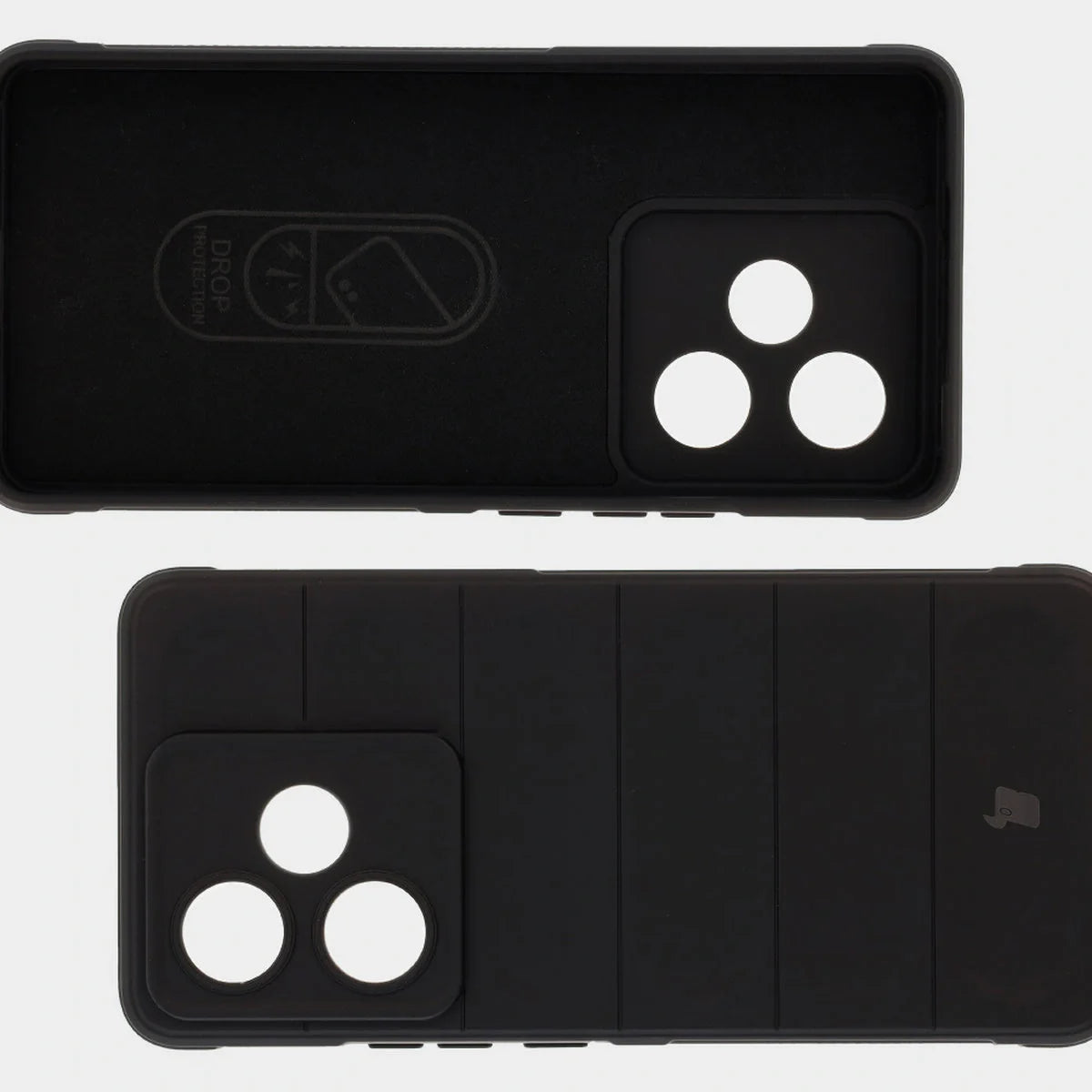Robuste Handyhülle für Realme GT 7 / 7T, Bizon Case Tur, Schwarz