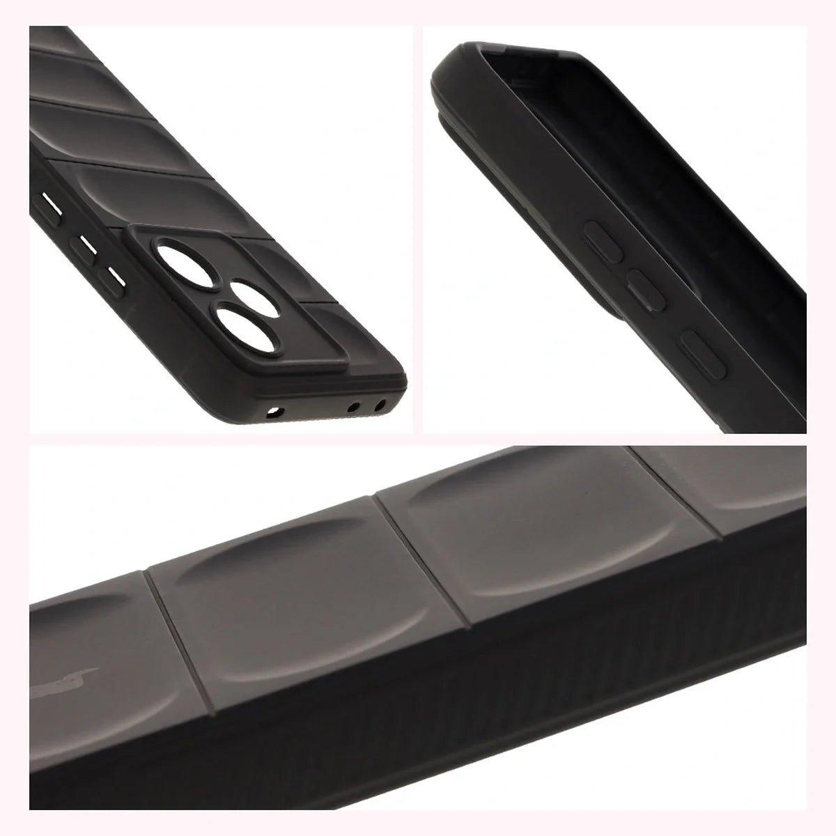Robuste Handyhülle für Realme GT 7 / 7T, Bizon Case Tur, Schwarz