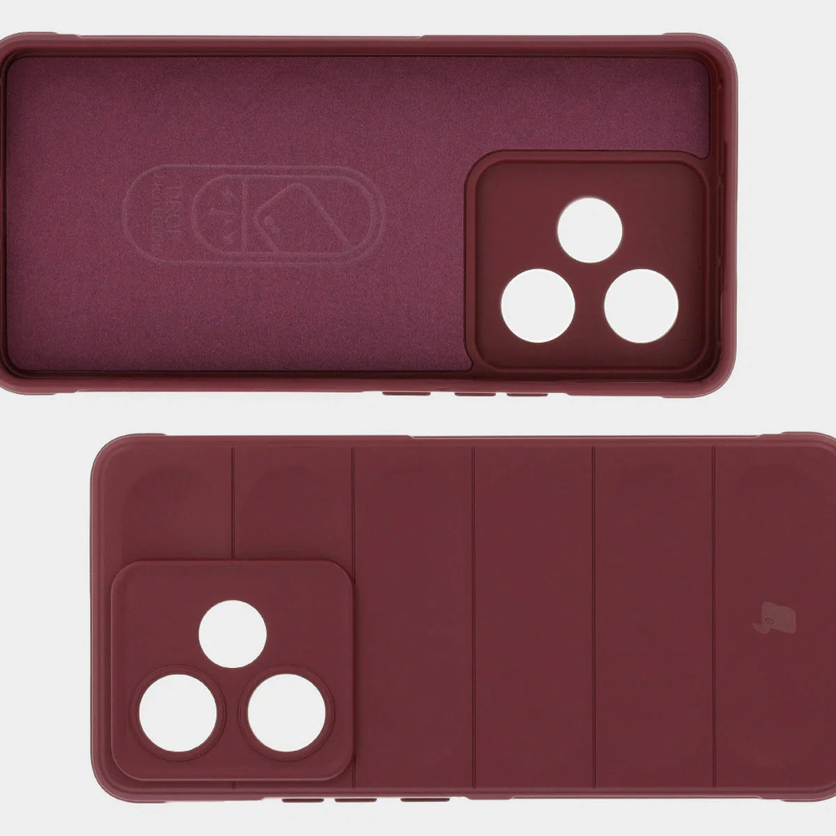 Robuste Handyhülle für Realme GT 7 / 7T, Bizon Case Tur, Burgunderrot