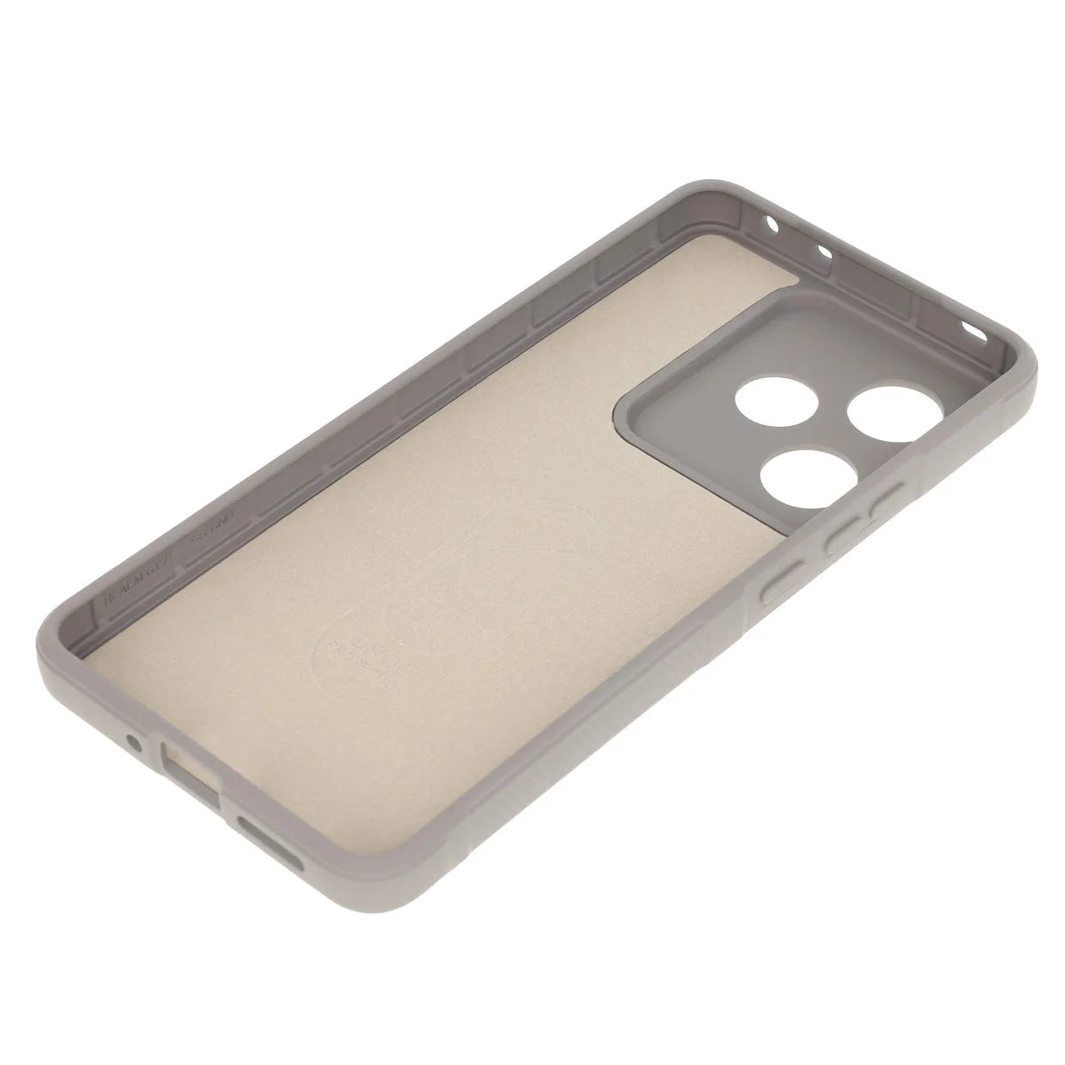 Robuste Handyhülle für Realme GT 7 / 7T, Bizon Case Tur, Hellgrau