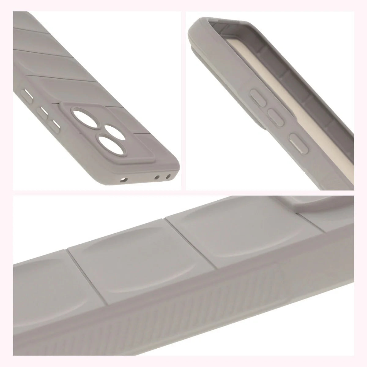Robuste Handyhülle für Realme GT 7 / 7T, Bizon Case Tur, Hellgrau