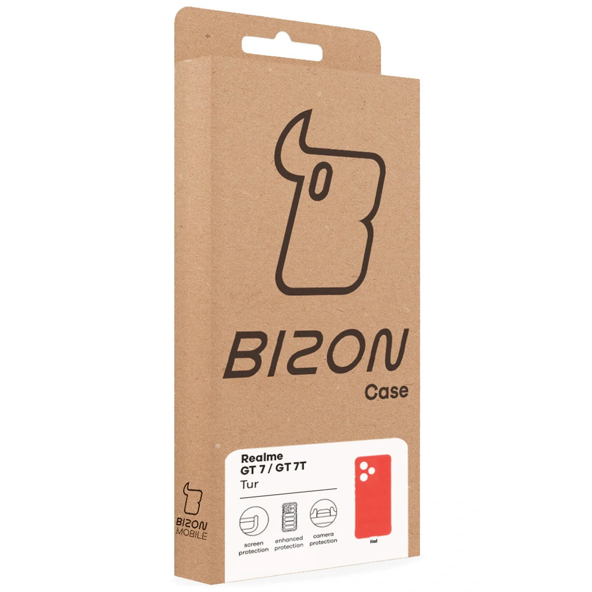 Robuste Handyhülle für Realme GT 7 / 7T, Bizon Case Tur, Rot