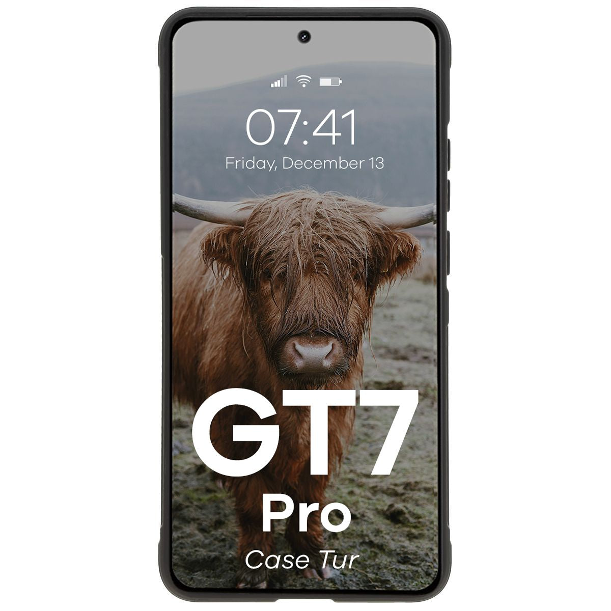 Robuste Handyhülle für Realme GT 7 Pro, Bizon Case Tur, Schwarz