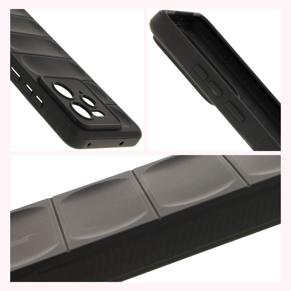 Robuste Handyhülle für Realme GT 7 Pro, Bizon Case Tur, Schwarz