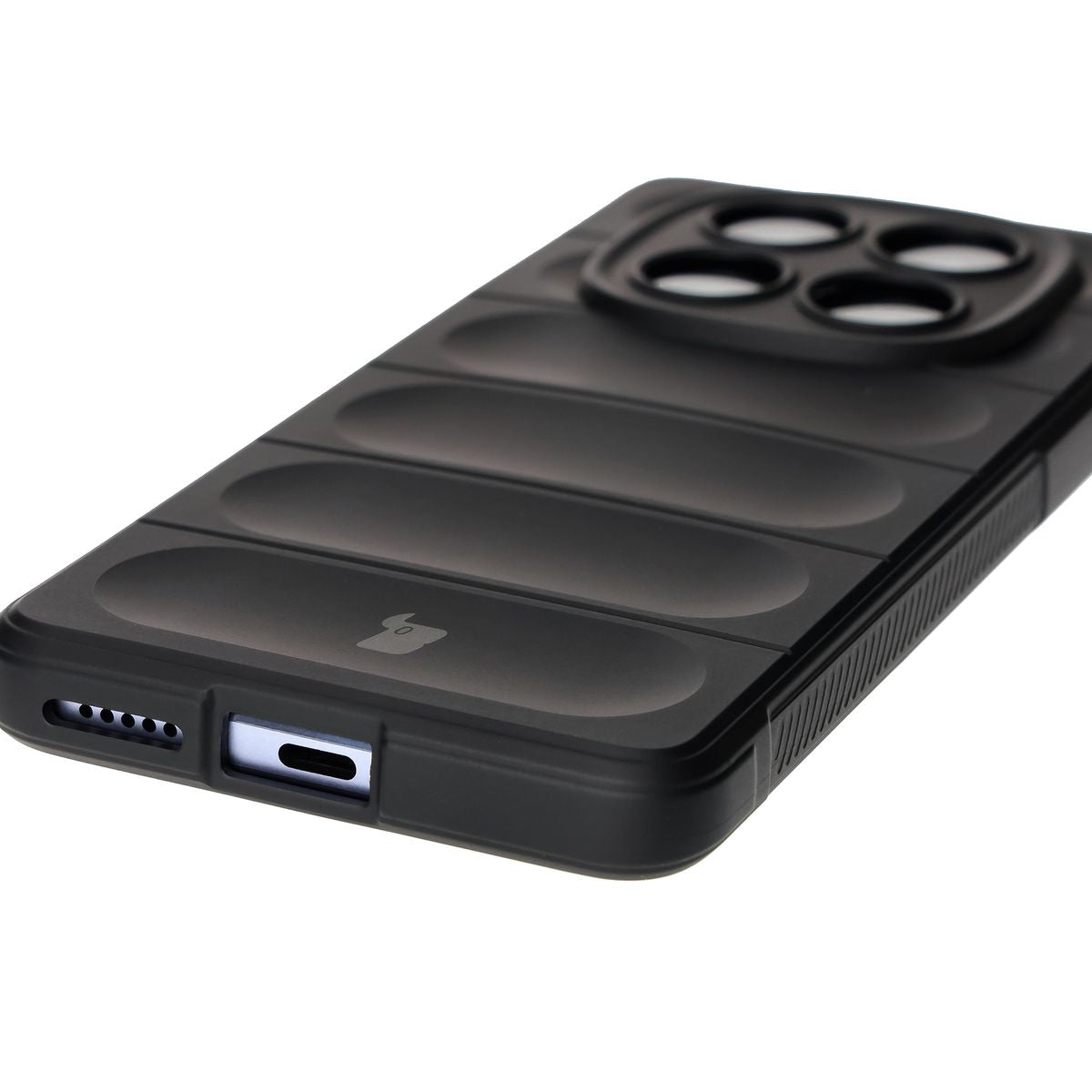 Robuste Handyhülle für Xiaomi Redmi Note 14 Pro 4G, Bizon Case Tur, Schwarz