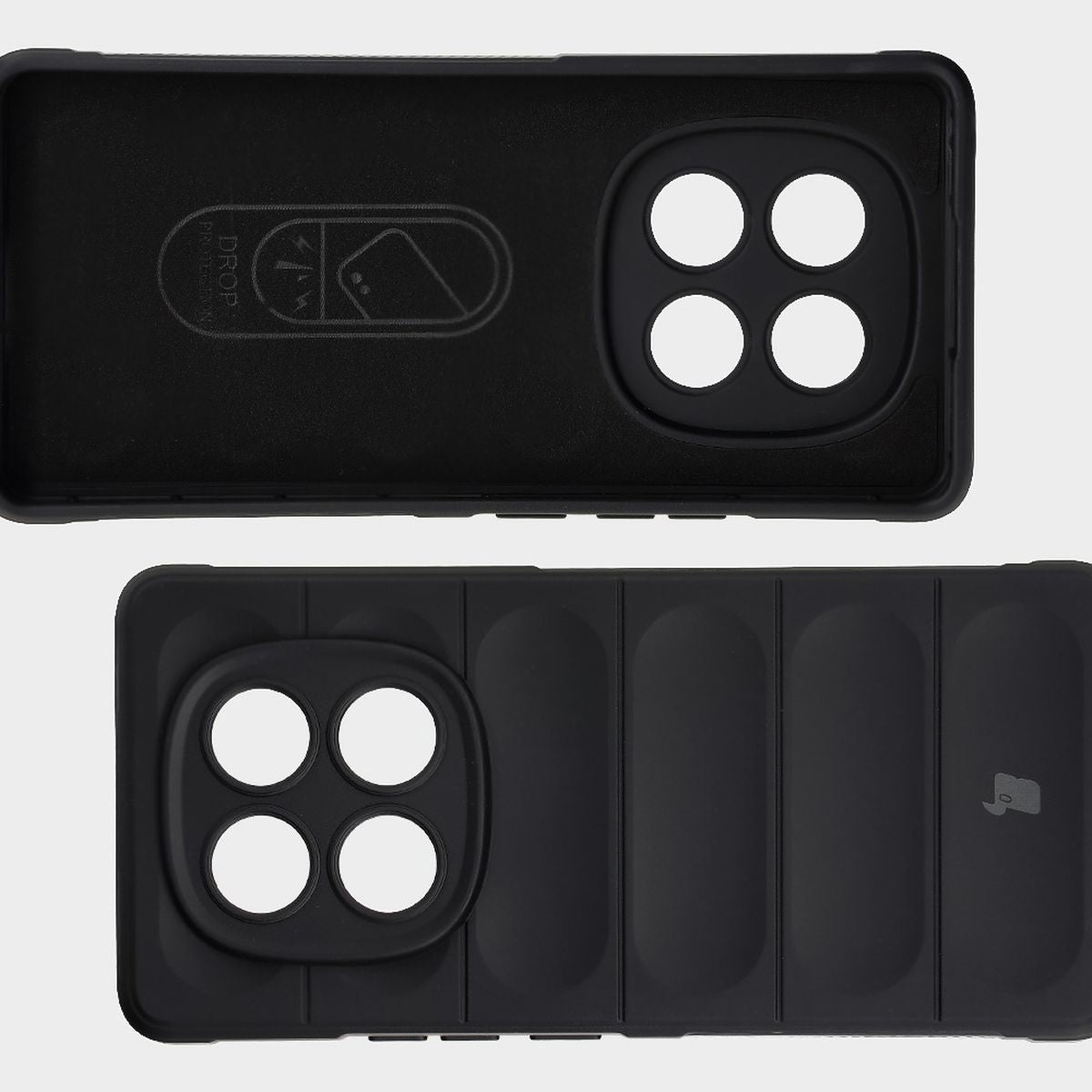 Robuste Handyhülle für Xiaomi Redmi Note 14 Pro 4G, Bizon Case Tur, Schwarz