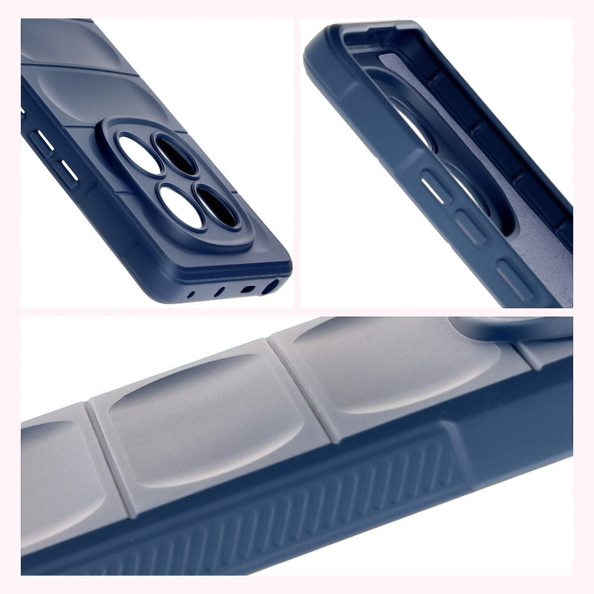 Robuste Handyhülle für Xiaomi Redmi Note 14 Pro 4G, Bizon Case Tur, Dunkelblau