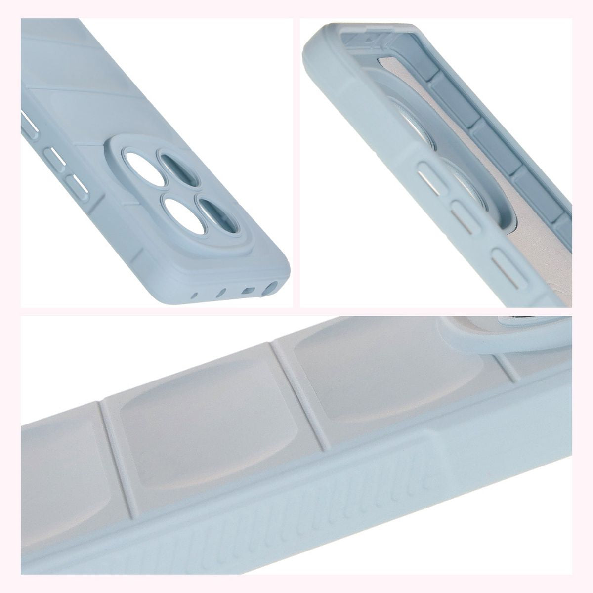Robuste Handyhülle für Xiaomi Redmi Note 14 Pro 4G, Bizon Case Tur, Hellblau
