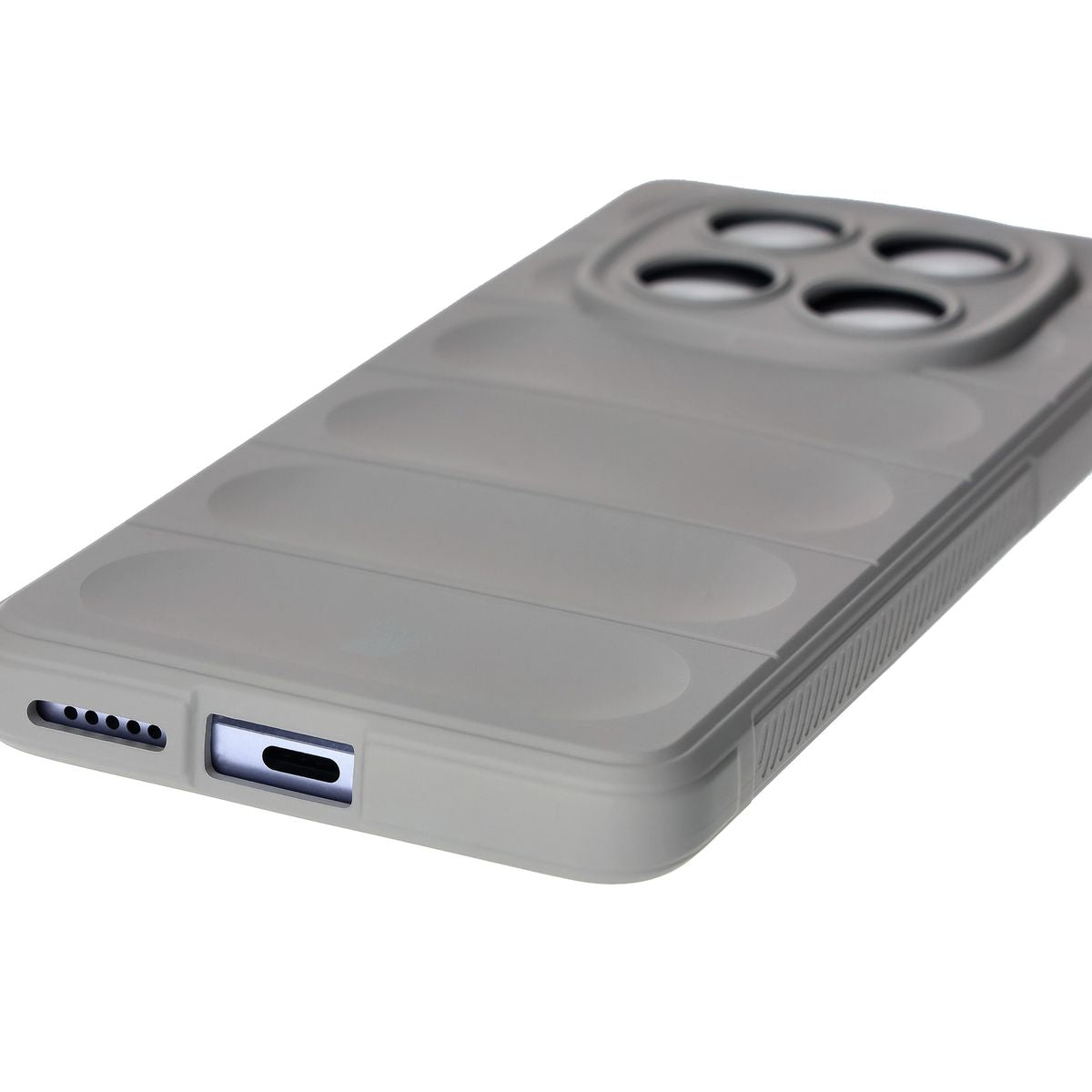 Robuste Handyhülle für Xiaomi Redmi Note 14 Pro 4G, Bizon Case Tur, Hellgrau