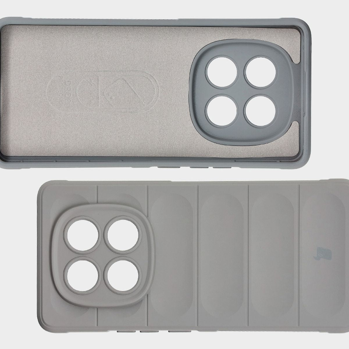 Robuste Handyhülle für Xiaomi Redmi Note 14 Pro 4G, Bizon Case Tur, Hellgrau