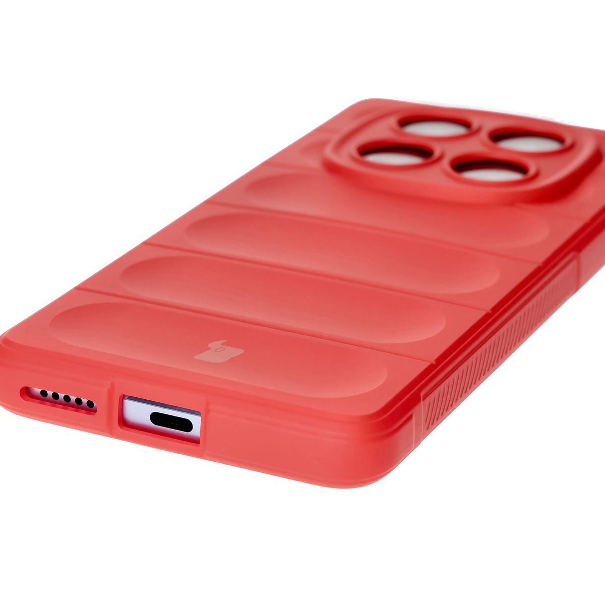 Robuste Handyhülle für Xiaomi Redmi Note 14 Pro 4G, Bizon Case Tur, Rot