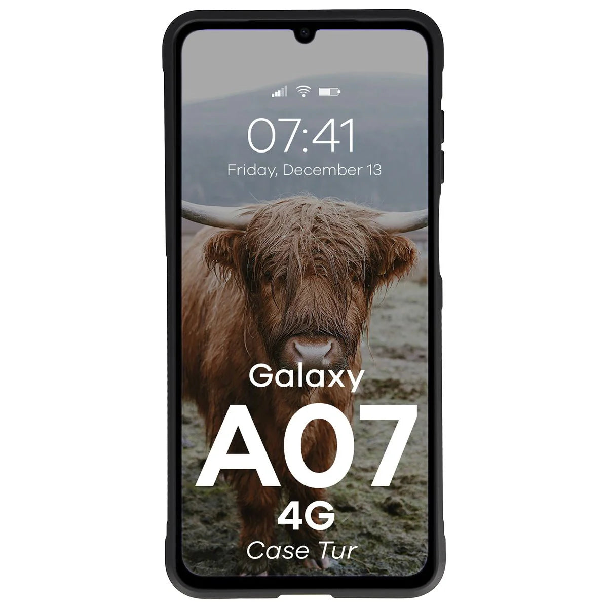 Robuste Handyhülle für Galaxy A07 4G, Bizon Case Tur, Schwarz