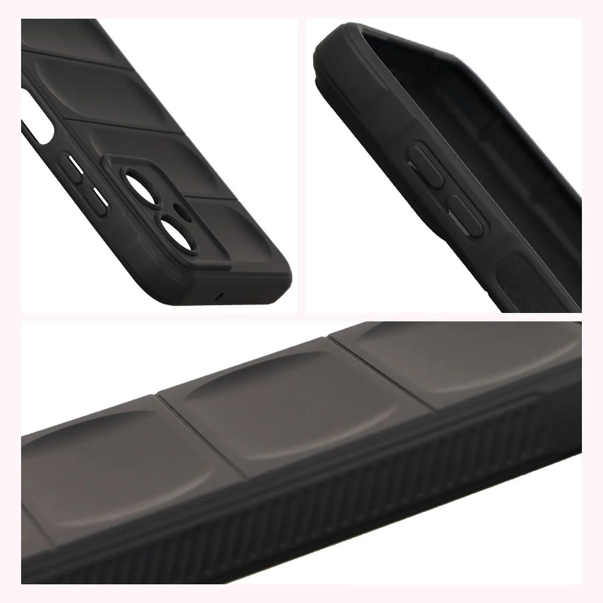 Robuste Handyhülle für Galaxy A07 4G, Bizon Case Tur, Schwarz