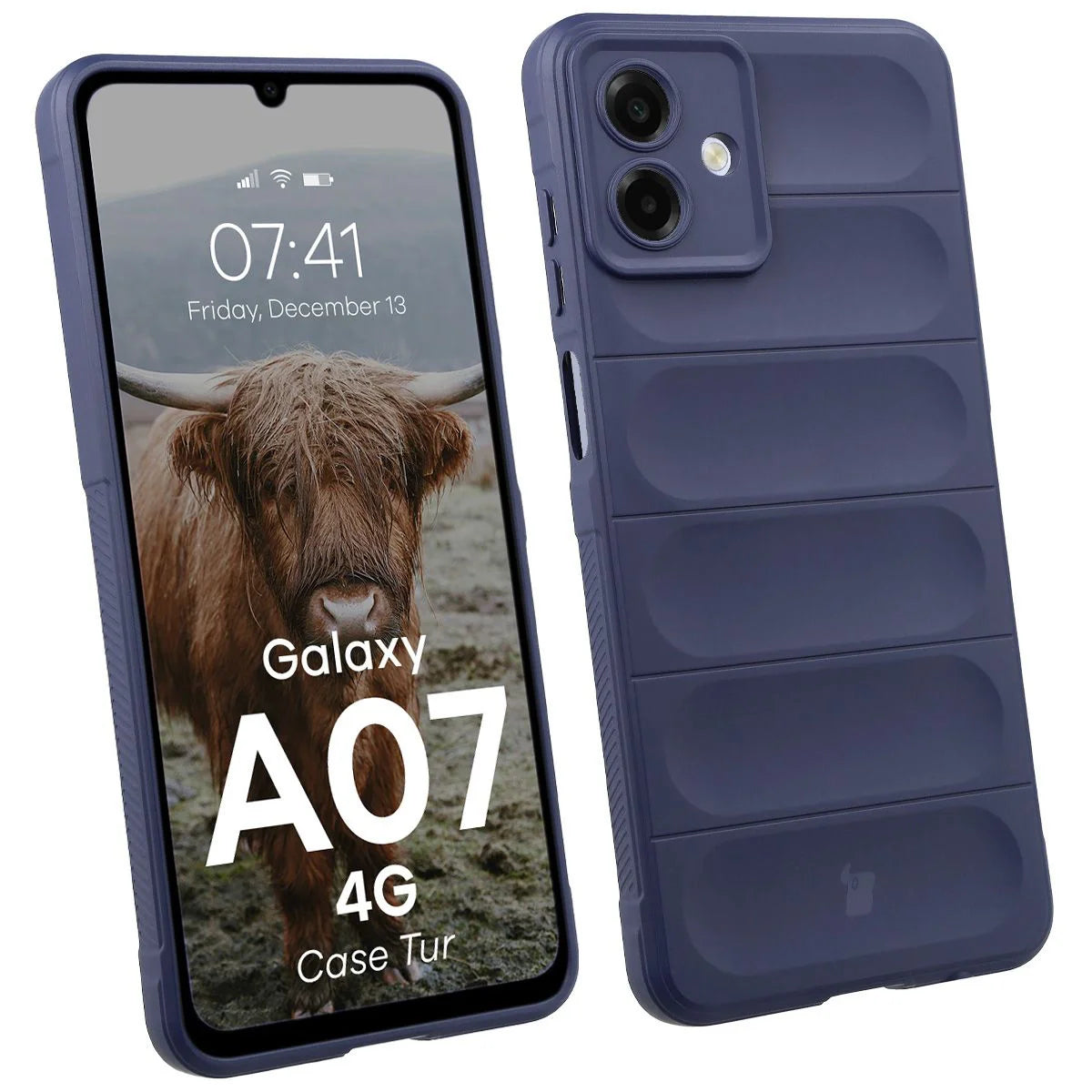 Robuste Handyhülle für Galaxy A07 4G, Bizon Case Tur, Dunkelblau