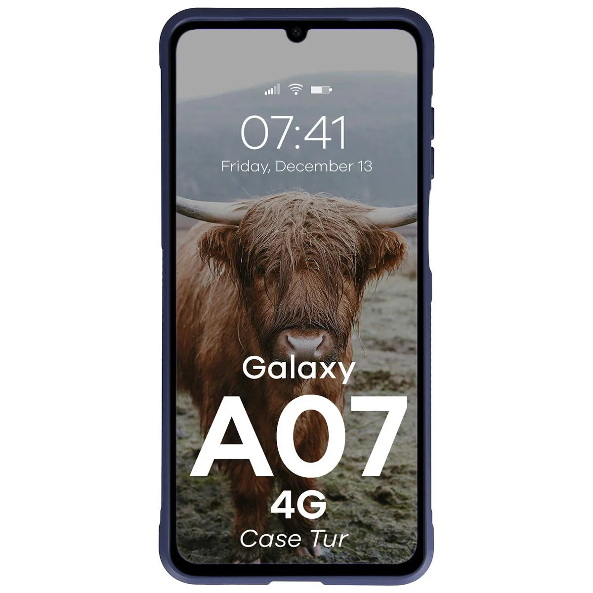 Robuste Handyhülle für Galaxy A07 4G, Bizon Case Tur, Dunkelblau