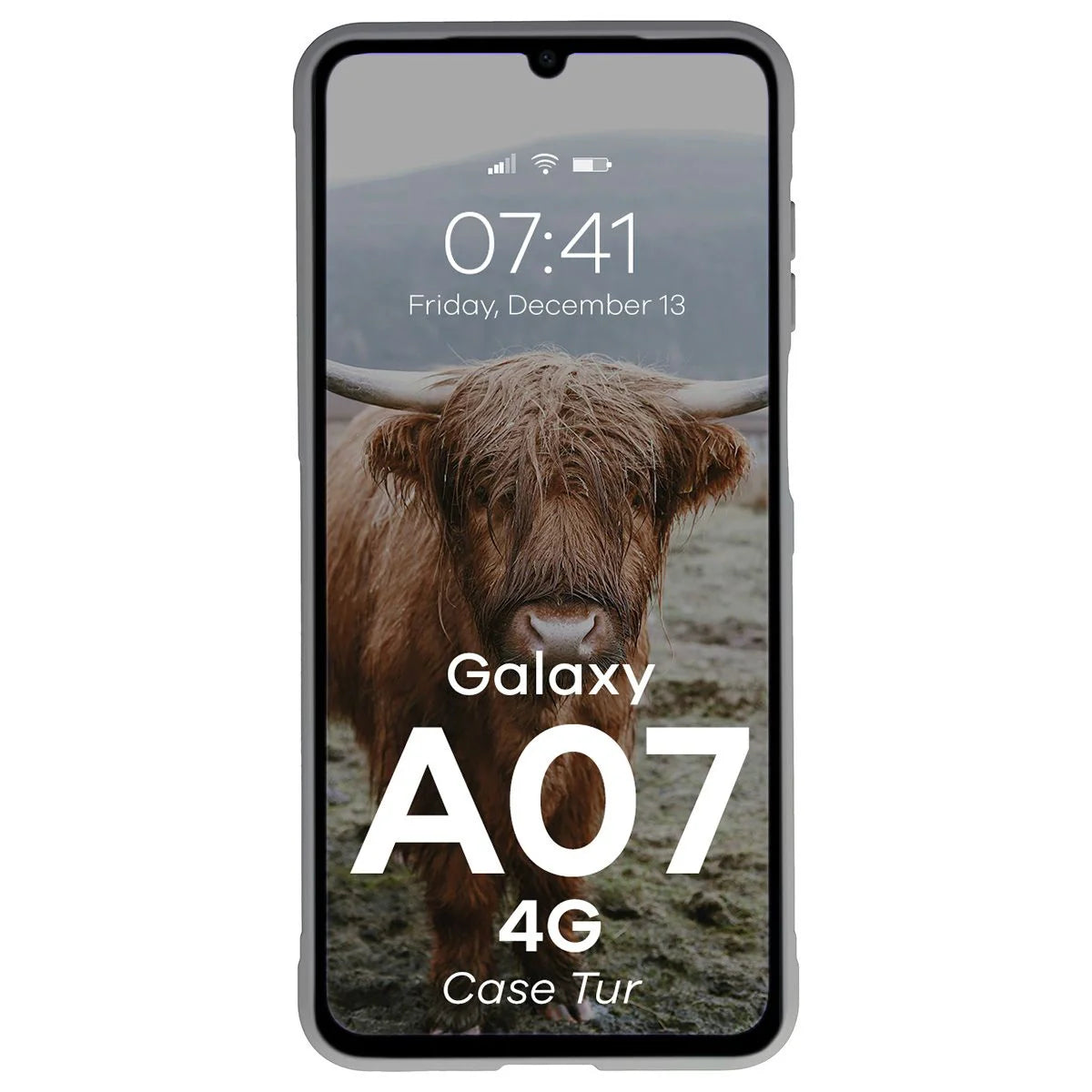 Robuste Handyhülle für Galaxy A07 4G, Bizon Case Tur, Hellgrau