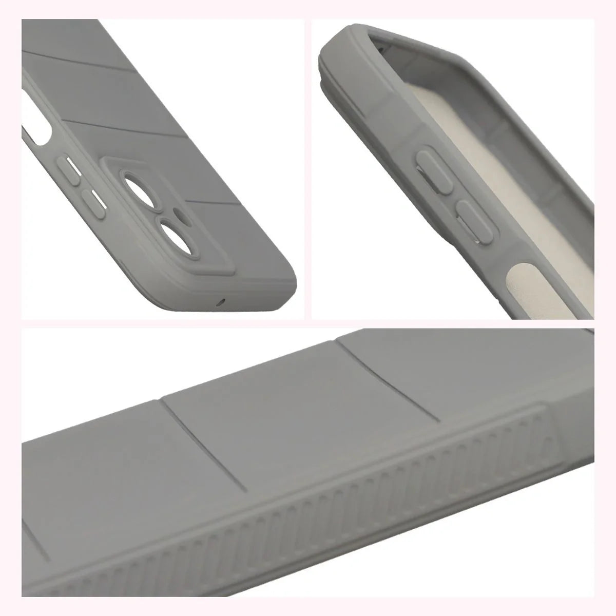 Robuste Handyhülle für Galaxy A07 4G, Bizon Case Tur, Hellgrau