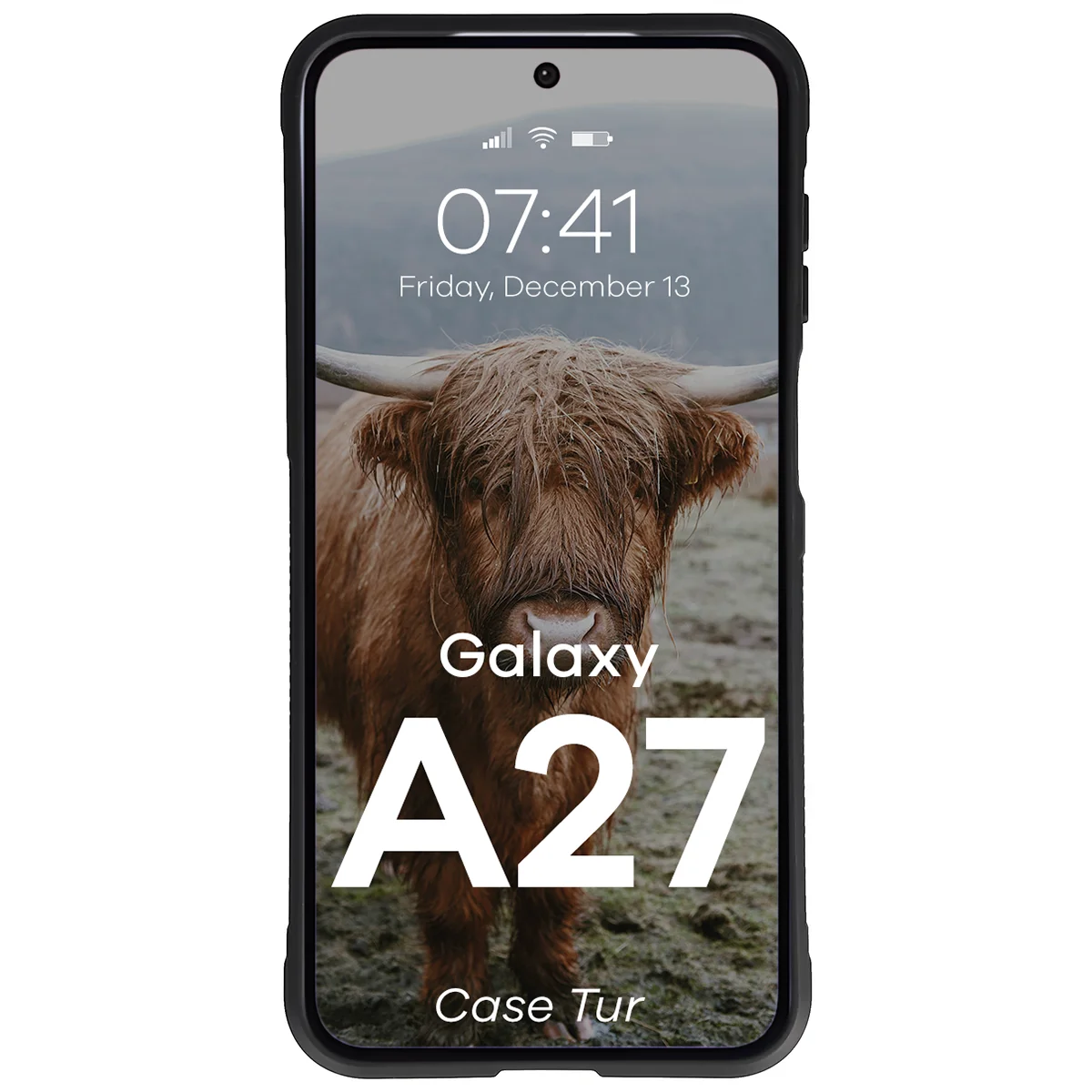 Robuste Handyhülle für Galaxy A27 5G, Bizon Case Tur, Schwarz